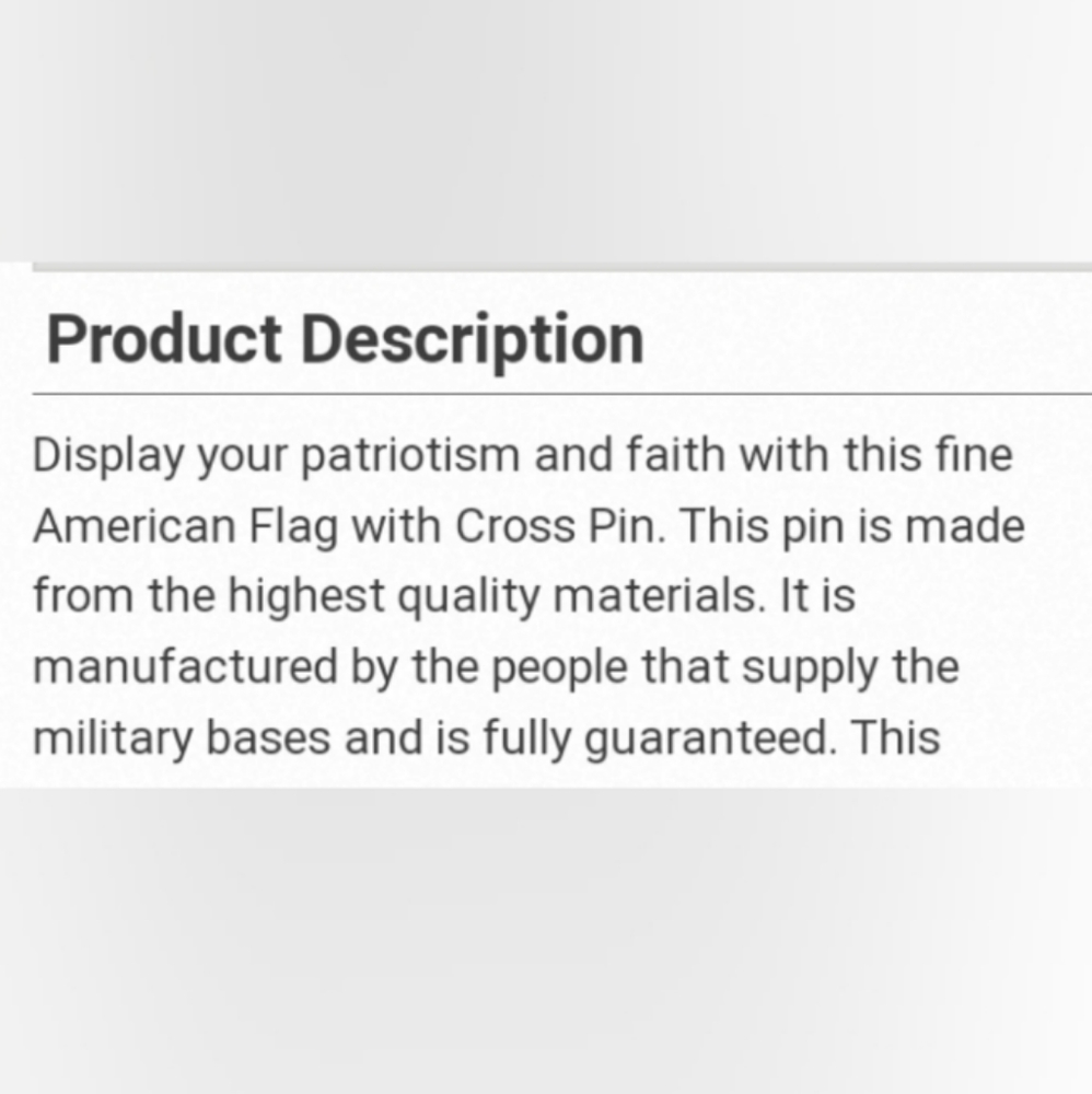 Eagle Crest American Flag With Cross Hat Lapel Pin - Picture 6 of 8